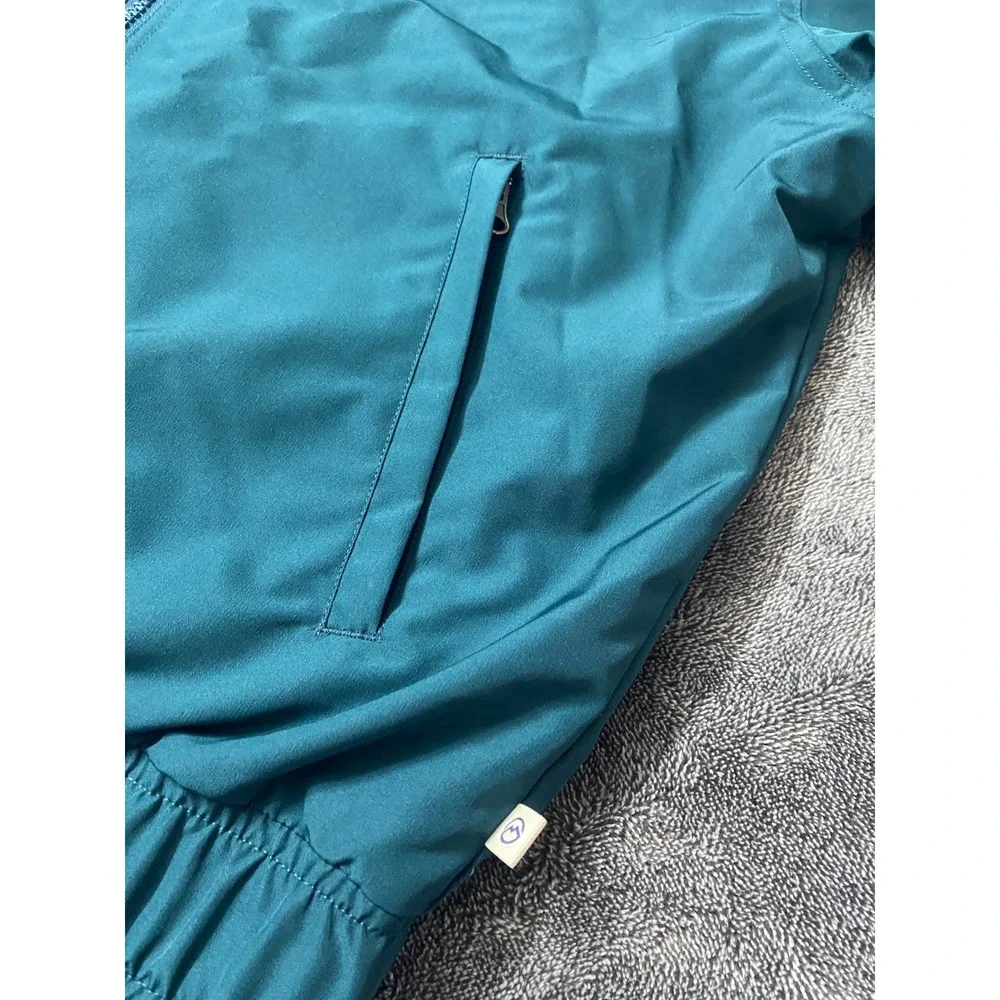 Magellan Outdoors Mens Teal Fleece Lined Full Zip Jacket Teal Blue Small